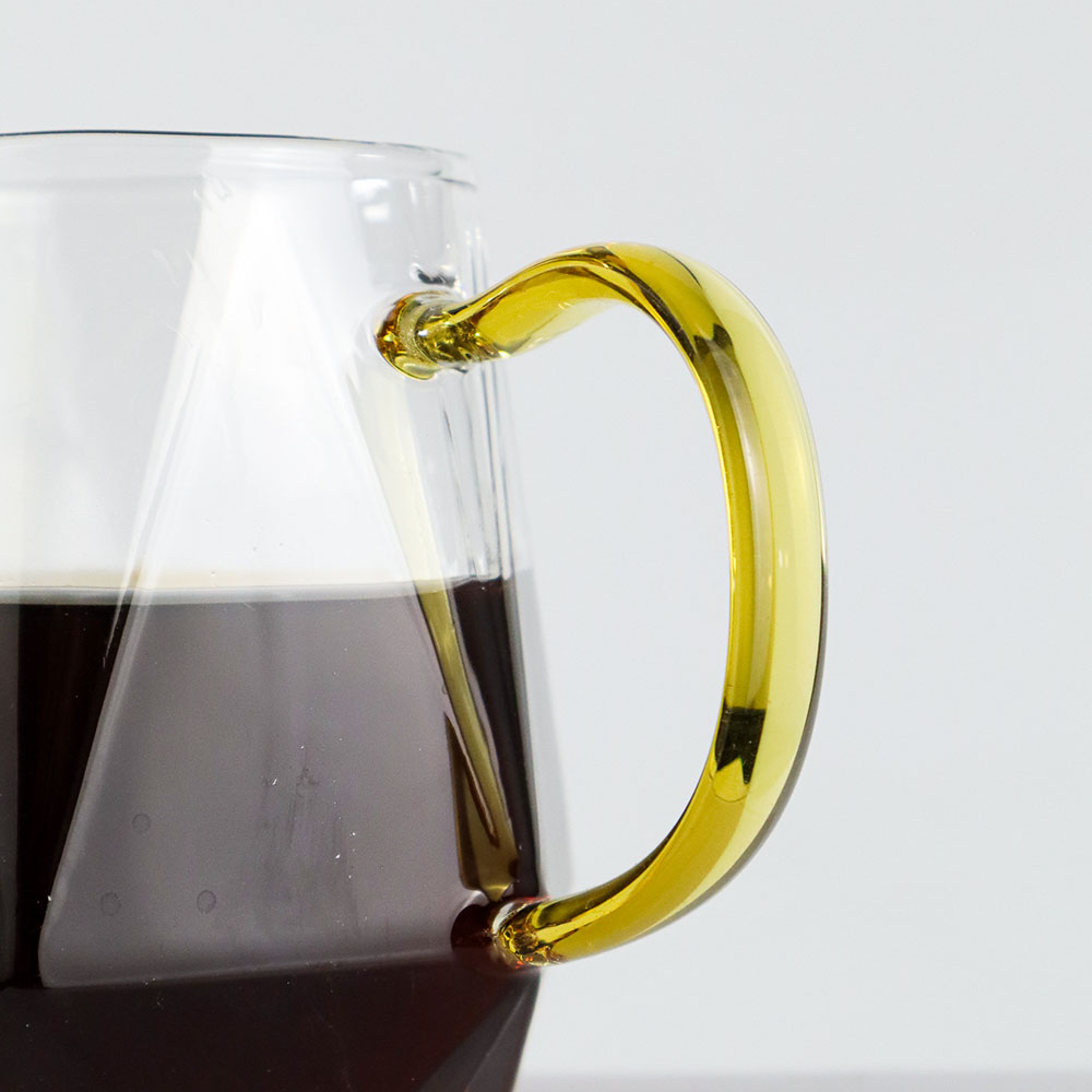 Gelas Kopi Teh Diamond Texture Glass 320ml