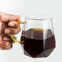 Gelas Kopi Teh Diamond Texture Glass 320ml