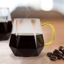 Gelas Kopi Teh Diamond Texture Glass 320ml