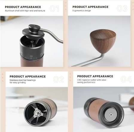 Grinder Kopi Manual iCafilas Alat Penggiling Kopi Manual Grinder Coffee Portable - GM2213