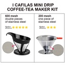 ICafilas Dripper V60 Double Layer Black