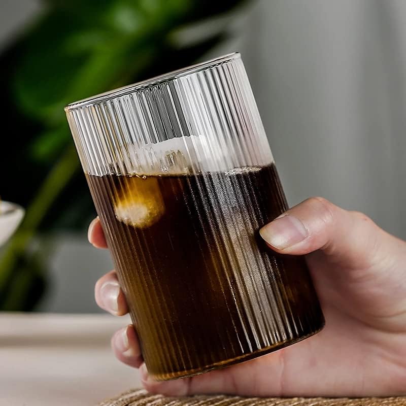 Gelas Kopi Juice Striped SEFFAF 450ml