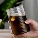 Gelas Kopi Juice Striped SEFFAF 450ml