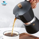 Moka Pot Octagon Hitam 300ml / 6cup PL315