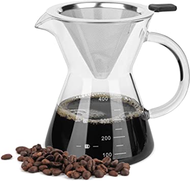 Coffee Maker Pot V60 500ml + filter OHFIN