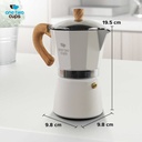 Moka Pot Octagon Hitam 300ml / 6cup PL315