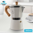 Moka Pot Octagon Hitam 300ml / 6cup PL315