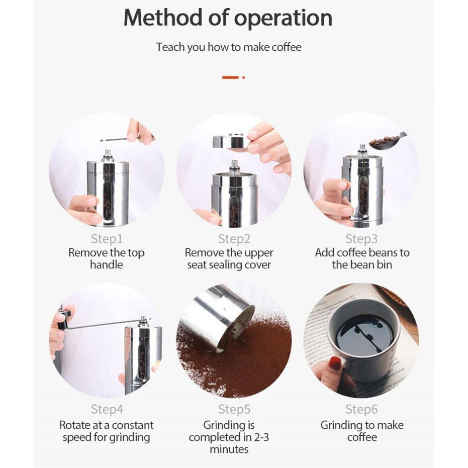 Grinder Kopi Manual Tangan E810 - Black