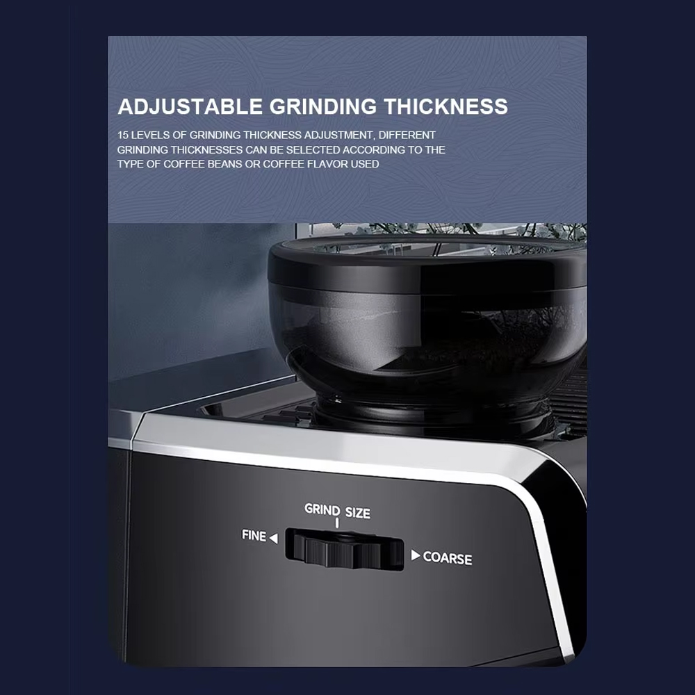 SOKANY Mesin Kopi Espresso Coffee Maker Frothing Grinding 20 Bar 1560W - SK6866