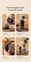 Grinder Kopi Manual Tangan ALOCS - ZX-165 - Silver