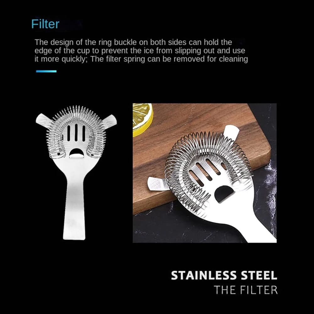 Shaloly bartender set 23in1 cocktail boston shaker stainless