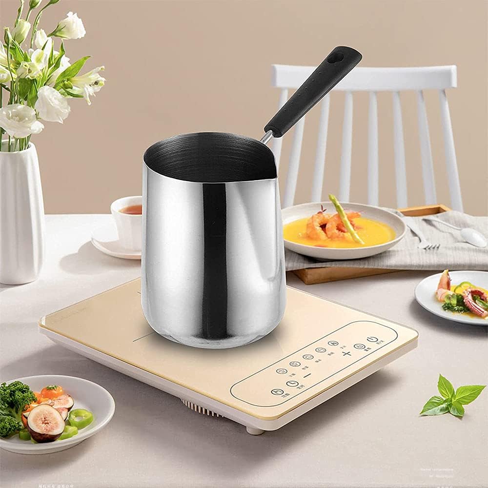 DROHOEY Milk jug Latte Art Long Handle Stainless Steel 600ml