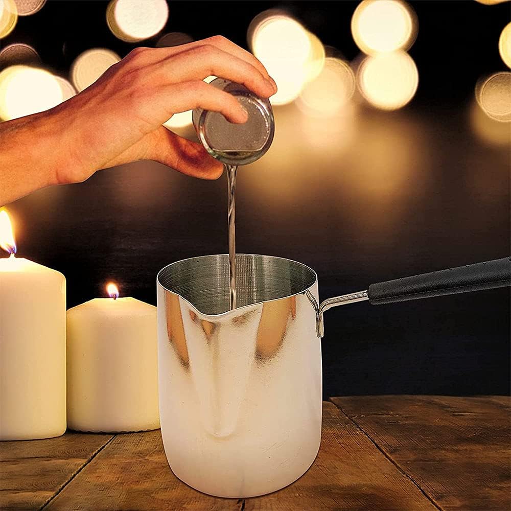 DROHOEY Milk jug Latte Art Long Handle Stainless Steel 600ml