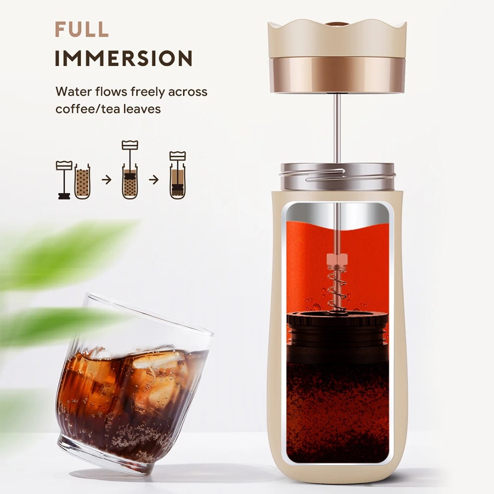 iCafilas French Press Portable Coffee Maker Insulation Cup 320ml - FA2316