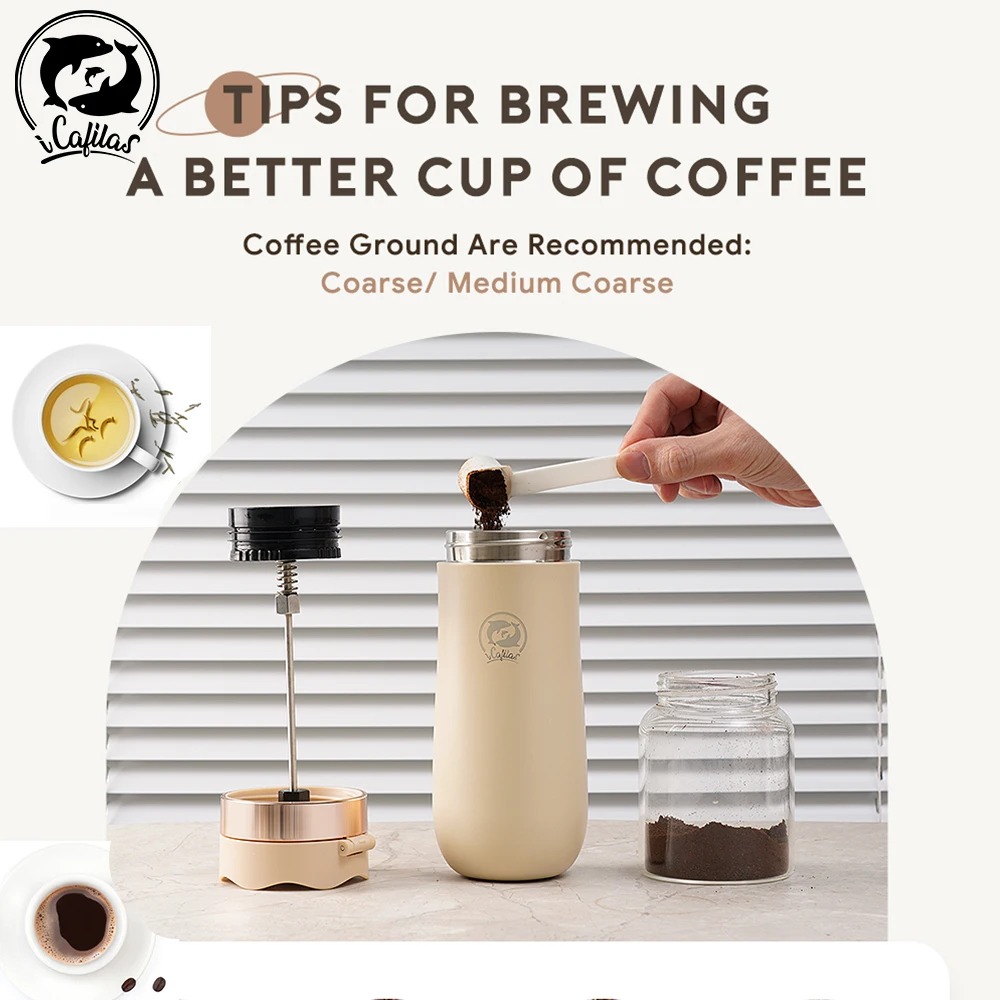 iCafilas French Press Portable Coffee Maker Insulation Cup 320ml - FA2316