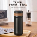 iCafilas French Press Travel Mug Portable Coffee Maker 320ml - F222