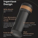 iCafilas French Press Travel Mug Portable Coffee Maker 320ml - F222
