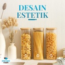 Toples kaca OneTwoCups kedap udara 2 Liter