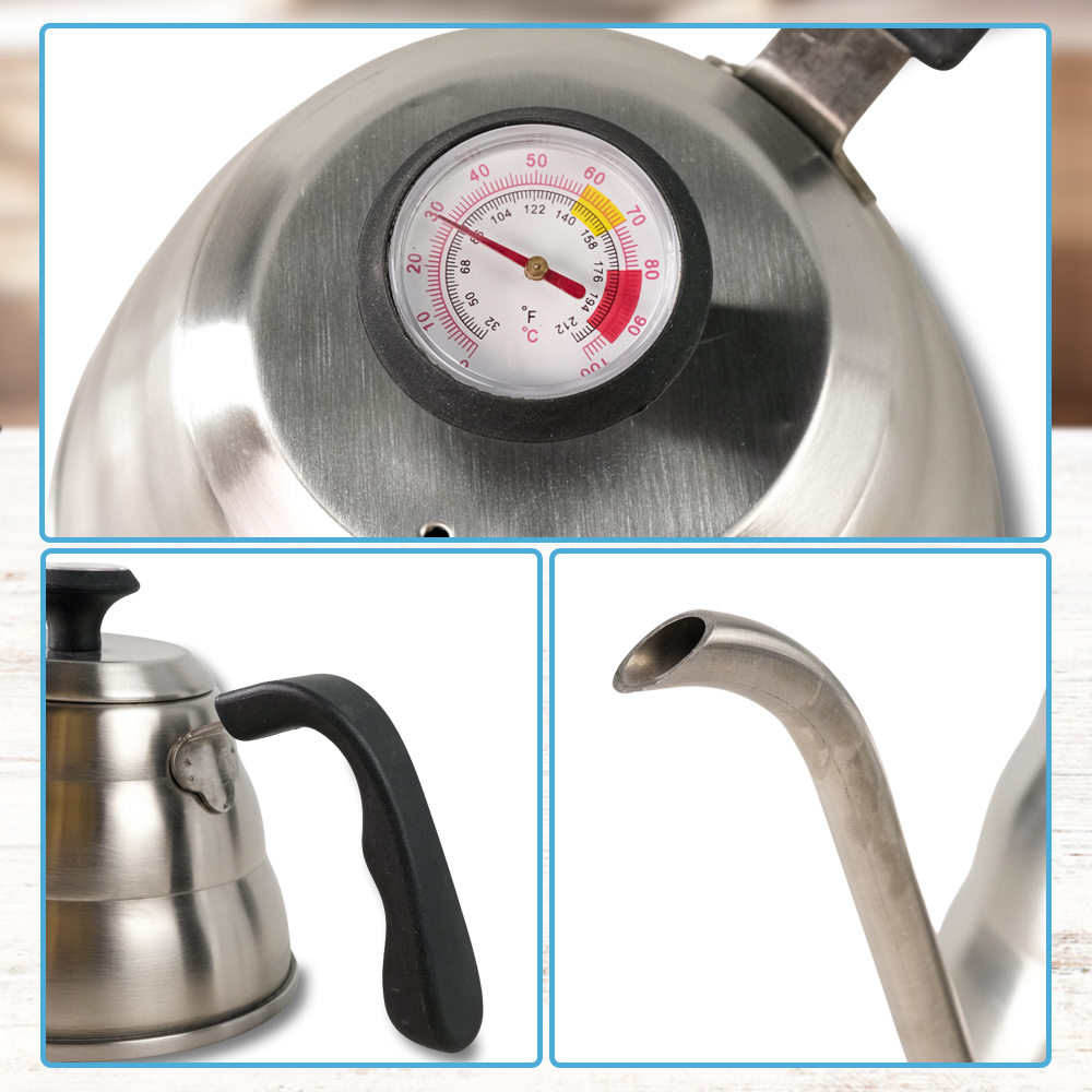 Teko Angsa Stainless 1000ml Termometer