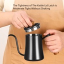 Teko Leher Angsa Gooseneck Black 500ml Kahve K55 