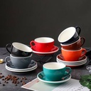 Cangkir Latte & Saucer / Cangkir Cappucino - Gray