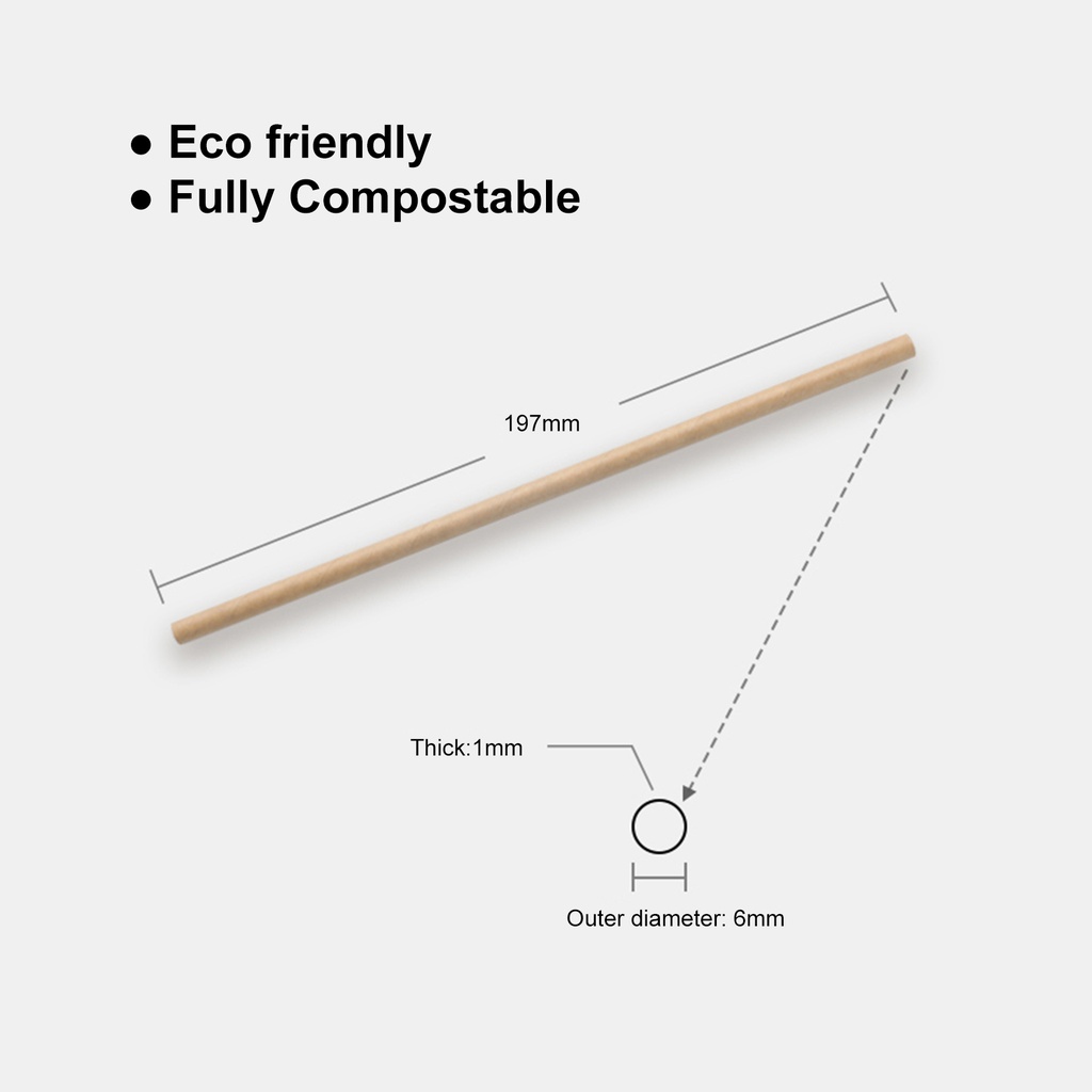 Sedotan Kertas Steril Putih