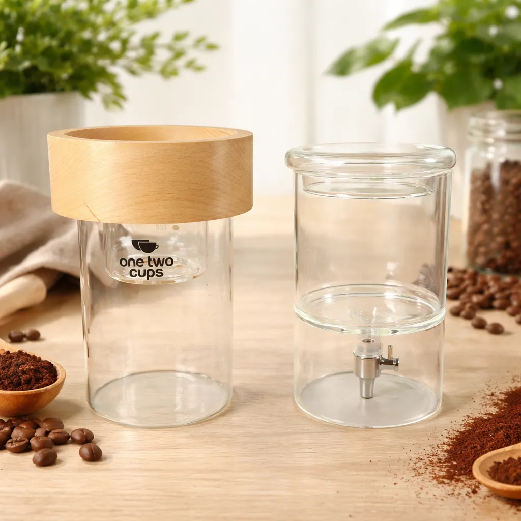 C405 800ml Transparent Cold Brew Coffee Maker Ice Drip Regulating Valve One Two Cups (5).webp