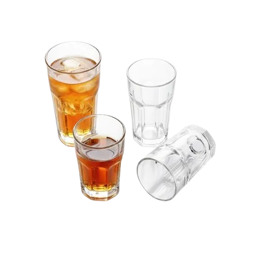 SN501 375ml Transparent Gelas Kaca Aesthetic Octagonal (2).webp