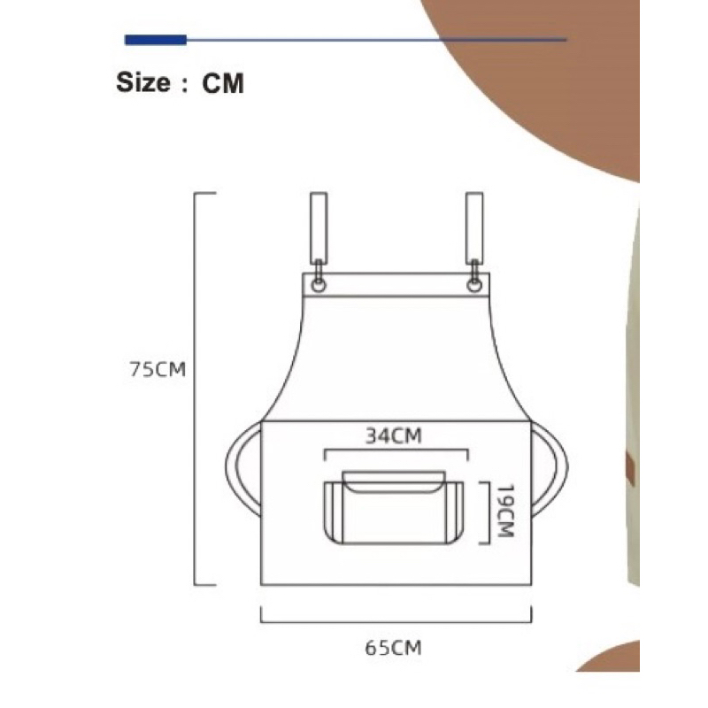 Celemek Apron Barista Canvas Brown