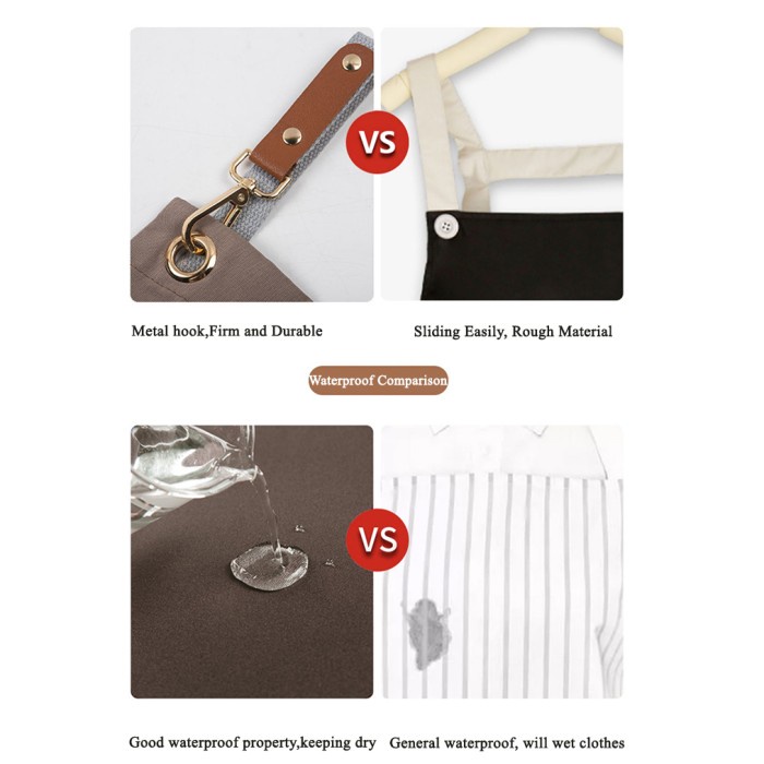 Celemek Apron Barista Canvas Brown