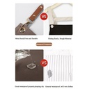 Celemek Apron Barista Canvas Brown