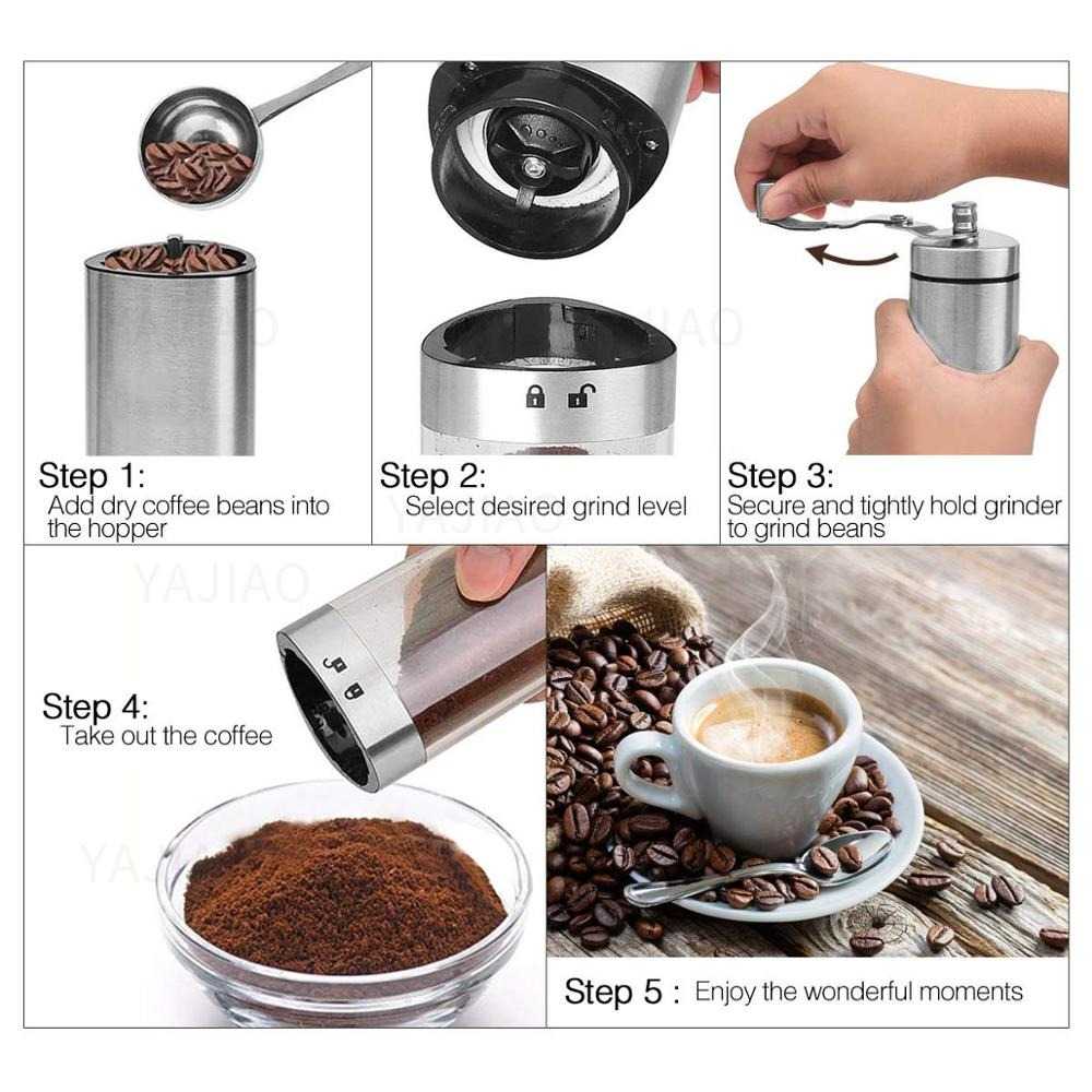 Grinder Kopi Manual Tangan ALOCS - ZX-165 - Silver