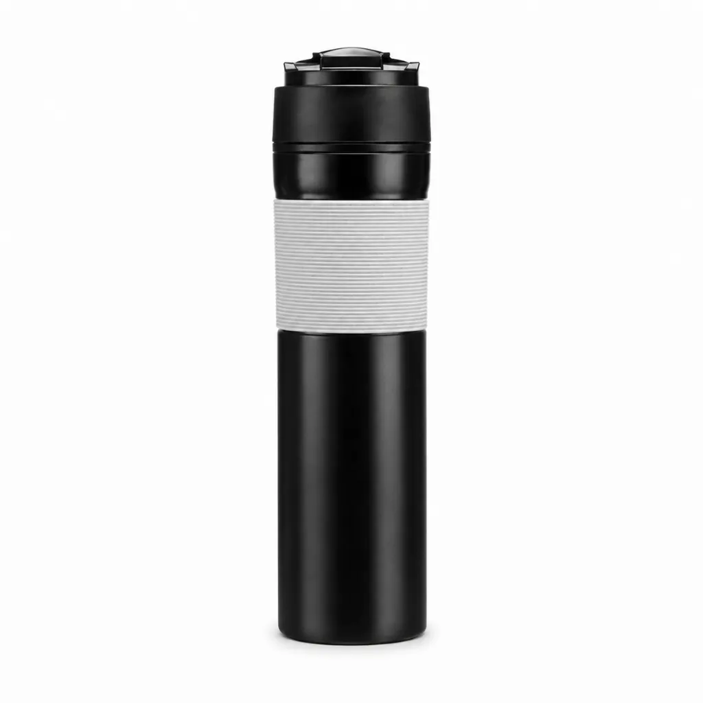 T35067 Black Hand Press Portable Espresso Maker Tumbler Plastic 300ml.webp