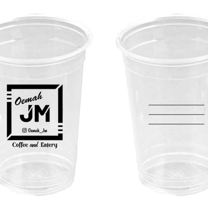Sablon Gelas 12 oz datar isi 500