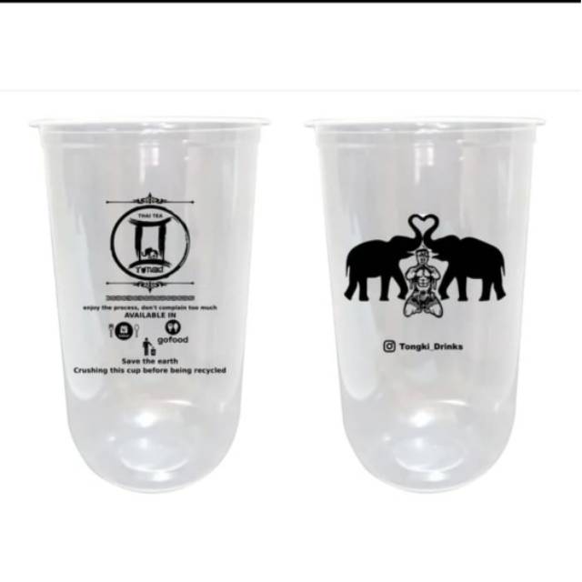 Sablon Gelas 14 oz oval isi 500