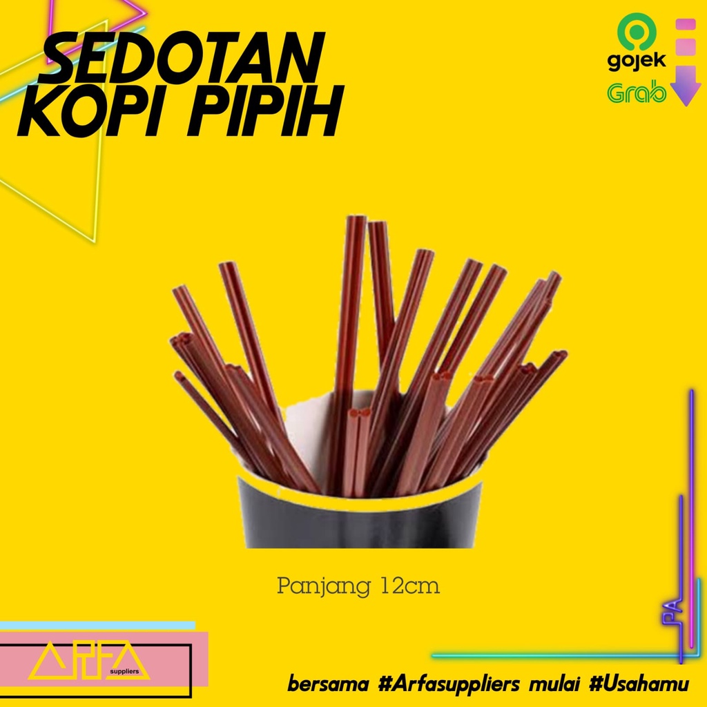 Sedotan Kopi Pipih isi 50