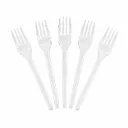 25 Pcs Garpu Makan Plastik Bening.webp