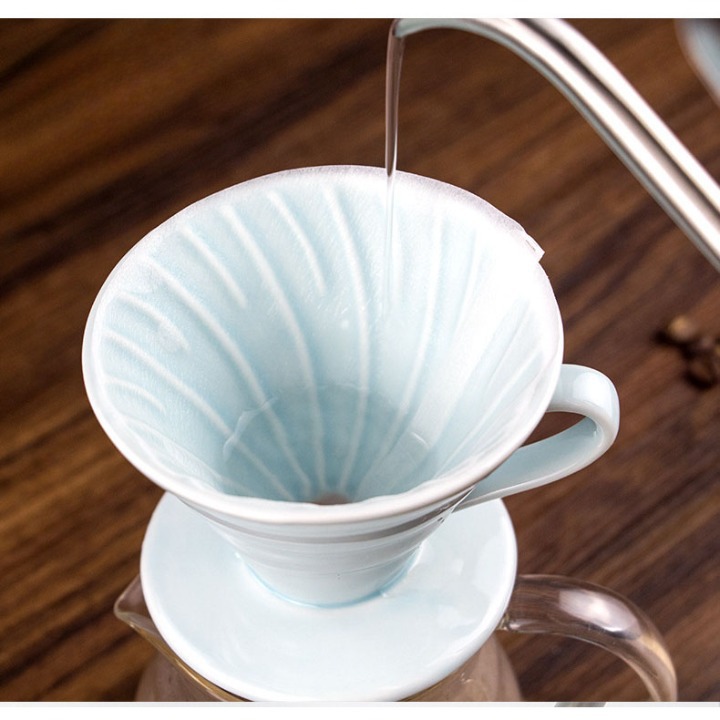 Paper Filter Bleach One Two Cups V60 Uk 1-2 Cup Isi 100 Pcs