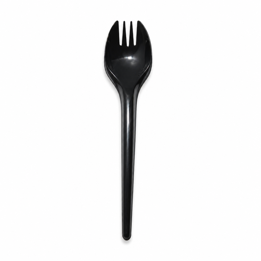 Sendok Garpu 2in1  Spork Steril Hitam 50 Set.png