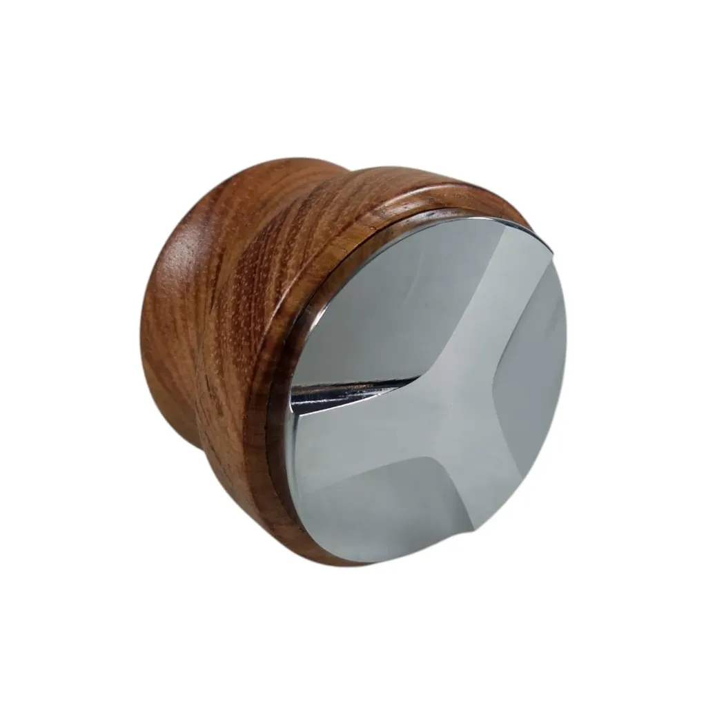 [PKDT013] CU3 Wooden Macaron Tamper Kopi Coffee Distribution Tool 3 Angled Base 51mm