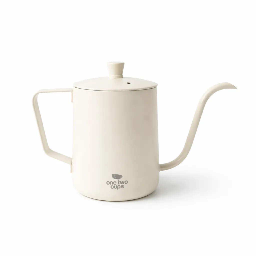 [PKTLG001-E] HS52 White 350ml Teko Leher Angsa Gooseneck Kettle + Tutup One Two Cups