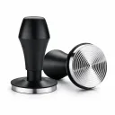 JN24 Black 51mm Tamper Kopi Espresso Pressure Spring Ripple Base
