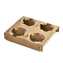 Brown Drink Tray 4 Cup