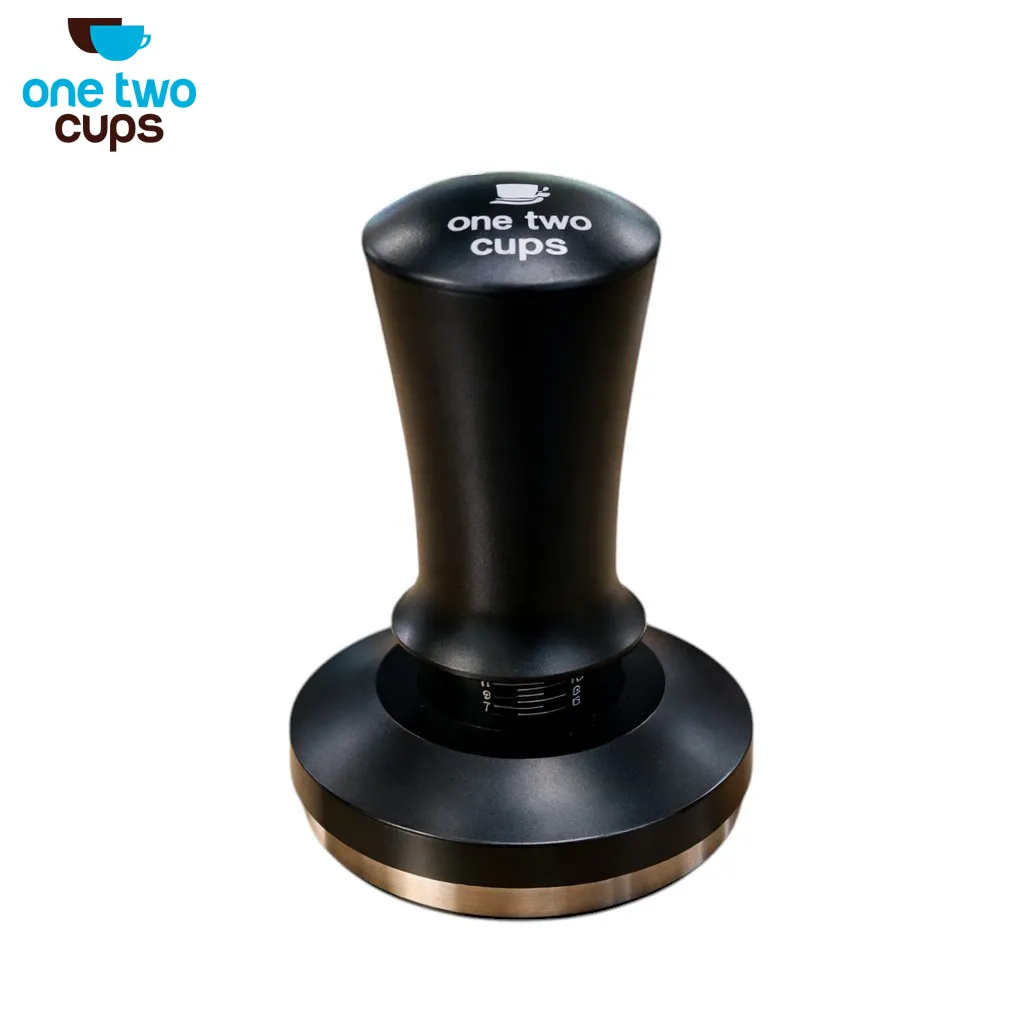 [PBTP007] JN24 Black 58mm Tamper Kopi Threaded Base One Two Cups