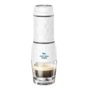 HS8439 White 120ml Hand Press Mini Espresso Maker 3in1 20 Bar One Two Cups