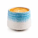 FB014 Blue White Gelas Cafe Keramik Japanese Style