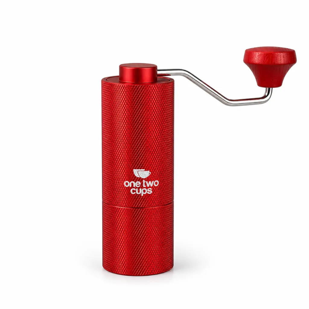 [PKGM035] JN60 Red Manual Coffee Grinder Stainless Burr One Two Cups