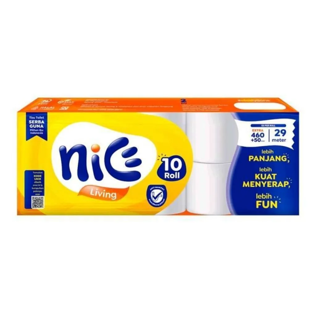 [KTU009-B] Tissue Nice Toilet 10 Roll 460+50s