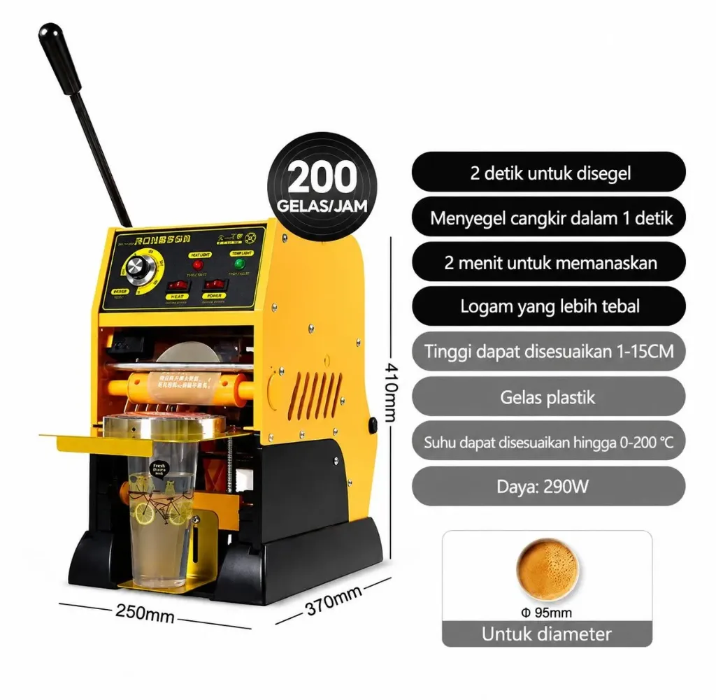 Mesin Cup Sealer 22oz Otomatis