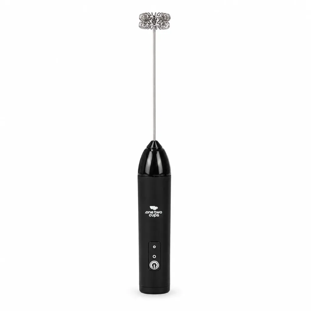 HMP01 Black Hand Mixer Mini Pengocok Telur Kopi Milk Frother 500mAh One Two Cups